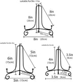 LIONWEI LIONWELI 6 Pack Iron Display Stand, Black Iron Easel Plate Holder Stand for Displaying Pictures, Plates, Books and Arts (4, 6, 8 inch)
