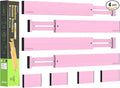 ANTOWIN Expandable Bamboo Drawer Dividers Organizers, Drawer Separators Splitter, 17-22 inches Long Adjustable Spring-loaded Organizer for Large Utensil, Clothes, Tools(Pink)
