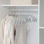 Nature Smile Non Slip PVC Coating Sweater Hangers,Dress Suit Coat Hangers,Shoulder Bump Free Golf T Shirts Clothes Hangers (Silvery Grey Color 10 Pack)