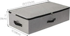 AMJ Under Bed Storage Organizer, Set of 3, Underbed Closet Storage Solution for Closet Organizers Storage Containers with Durable Handles Thick Fabric, Breathable, Linen Dark Gray