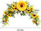 Generic Artificial Swag 23 Inch Wreath Garland for Outdoor Decoration?Garlands Front Door Wreath Home Decoration, Hanging Party Indoor Window Outdoor Lintel