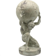 Lukitas Atlas Holding Up World Statue and Sculpture, Lifting The Earth Figurine Decor, Creative Ornament for Home Office Living Room, Resin 11.5''