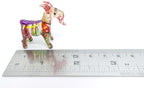 Goat Tiny Figurines Animals Hand Blown Color Glass Art Collectible Gift Home Décor (Multi-Red)