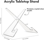 Americanflat Acrylic Easel Stand - 10" Tabletop Easel and Plate Stand - Lightweight Display Holders for Photos, Cards, Frames, Books, Magazines, Albums - Home or Office Decor