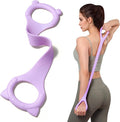 Figure 8 Fitness Resistance Band with Handles, Arm & Back Training Elastic Rope for Pure Barre Workout, Chest, Shoulder Stretching Exercise Equipment for Yoga, Pilates & Physical Therapy.