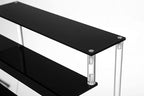 3 Tier Black Acrylic Display Riser Cupcake Stand Display Shelf for Decoration, Collection, Makeup