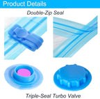 Vacuum Storage Bags Space Saving Bags for Comforters Clothes Pillow Bedding Blanket Storage, Double Zip Lock Seal & Leak Valve, Free Travel Hand Pump Included (6 Pack Large - 31 * 24 inches)