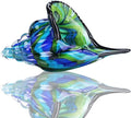 QFkris 8" Glass Conch Figurines, Hand Blown Seashell Art Glass Sculpture, Beautiful Home Decor, Crystal Paperweight
