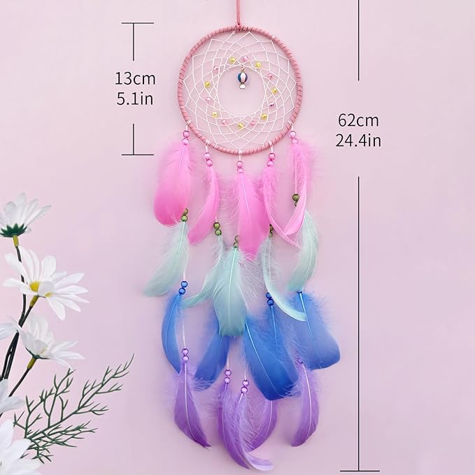 Colorful Dream Catcher Feather Handmade Dreamcathers Wall Hanging Decoration Home Decor Ornament Craft