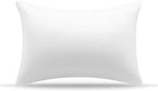 AM AEROMAX 12 × 20 Throw Pillow Memory Foam Pillow Insert - Rectangular Lumbar Support Pillow for Decorative Cushion Bed Couch Sofa - Non-Deforming Over Time