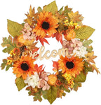 Ochine Fall Harvest Swag for Front Door, Artificial Teardrop Swag Decorative for Thanksgiving, Autumn, Fall Decor & Halloween
