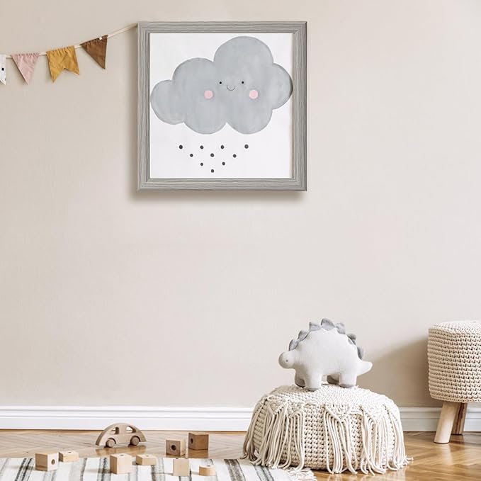 KTKDE 8x8 Picture Frame Set of 5, Wooden frames Grey, Wall Hanging for Tapletop Display, Best Square Photo Frame Studio Gallery for Photos, Posters & Art Prints