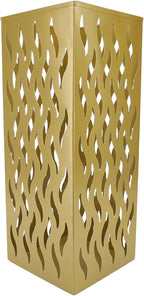 Metal Umbrella Holder, Square Umbrella Stand Rack for Entryway, 6.3" x 6.3" x 16.5" (Gold)
