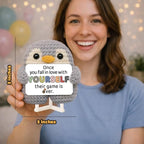 Funny Friendship Gift - Cute Crochet Penguin with 30 Badass Affirmation Cards for Women Best Friends Bestie Coworkers - Birthday Gifts, Easter Basket Stuffers, Emotional Support Animal Gift for Her