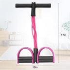 Kammoy 6-Tubes Tension Rope, Multifunction Elastic Yoga Pedal Puller Resistance Band, Natural Latex Tension Rope Fitness Equipment, for Abdomen, Waist, Arm, Leg Stretching Slimming Training