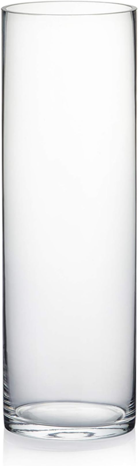 WGV Cylinder Vase, Diameter 5", Height 16", Clear Glass Floral Planter Container, Tall Centerpiece Arrangement for Wedding Party Event Home Office Decor, 1 Piece