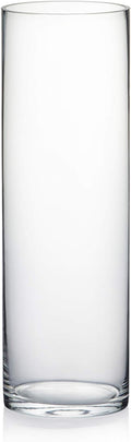 WGV Cylinder Vase, Diameter 5", Height 16", Clear Glass Floral Planter Container, Tall Centerpiece Arrangement for Wedding Party Event Home Office Decor, 1 Piece