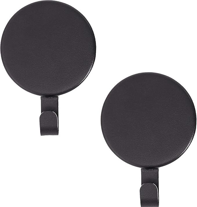 Haute Decor Attract Magnetic Wreath Hanger (Black Matte, Set of 2 Magnets) - for 2 Metal Doors/Surfaces or 1 Single-Pane Glass Door/Window - Holds up to 10lbs.