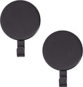Haute Decor Attract Magnetic Wreath Hanger (Black Matte, Set of 2 Magnets) - for 2 Metal Doors/Surfaces or 1 Single-Pane Glass Door/Window - Holds up to 10lbs.