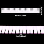 12Pcs Adjustable Drawer Dividers 0.1Inch Thickness DIY Grid Dividers 40x5cm Plastic Organizer Separator for Socks Underwear Makeup Cosmetic Clothes