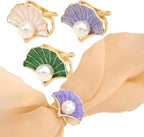 SYWDUDUCLT Scarf Ring for Women's Shawl, Silk Neckerchief, Tshirt, Gold/Sivler, S/M/L, 2 Pcs