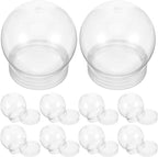 10Pcs Clear Plastic Snow Globe DIY 3 Inch Snow Globes, Clear Plastic Water Globe Water Globe Jar with Screw Off Cap Candy Cookies Jar for DIY Crafts Christmas Plant Flower Moss Landscape