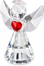 Crystal Guardian Angel Figurine – Glass Angel Statue Collectible, Sparkling Crystal Angel Figurines Gifts for Women, Men, Mom, Friends Home Office Decor (Clear)