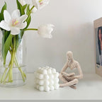 Jinkoozz Reading Women Statue, Thinker Sculptures, Abstract Art Ornament, Modern Aesthetic Figurine Decoration, Suitable for Home Living Room Bedroom Office Shelf Table Desk Bookshelf Decor