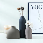 Ceramic Vase Set of 3,Flower Vase Home Decor,Modern Farmhouse Decor, Pampas Grass Dried Fresh Flowers,Bedroom,Living Room,Bookshelf Decoration, Centerpiece Table Boho Decor.