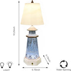 MOMENTS IN TIME LED Lamp with Glitter Water Globe Dual Power Snow Globe Light with USB or Battery Option, Decorative Table Lamp for Decorative Light for Home, Desk, or Tabletop Display