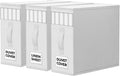 WOWBOX Sheet Organizers and Storage,Closet Bed Sheet Organizer Under Bed Storage and Organization with Label Cards & Clear Window for Bedding Sheets,Duvet Covers,Blankets (3 Pack，White)