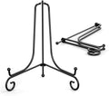 TR-LIFE 4 Pack Plate Stands for Display - 8 Inch Plate Holder Display Stand + Metal Easel Stand for Picture Frame, Decorative Plates, Book, Photo, Collectibles (4 Pack)