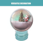 2pcs Glass Snow Globes: Clear Fillable Snow Water Globe Rubber Base Candy Bottle Jar for DIY Craft Home Christmas Winter Decoration 45mm