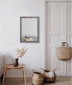 AAZZKANG Wooden Mirror Rectangle Rustic Mirrors for Wall Decorative for Bedroom Bathroom Living Room Entryway Hanging Home Decor