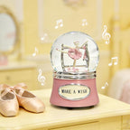 Ballerina Snow Globes Christmas Music Box, Rotating Ballet Dance Musical Snowglobe for Girls, 100MM Water Globe Plays Fur Elise Melody, Gifts for Women Dancers Friends