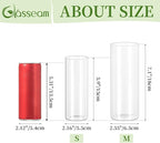 Glasseam Glass Cylinder Vase in Bulk: 32pcs Clear Small Bud Flower Vases for Centerpieces - Modern Hurricane Pillar or Floating Candle Holder for Wedding Party Table Living Room Home Decor, Tall 6"+7"