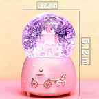 Snow Globe, Castle Musical Snow Globes with Crystal Ball & Colorful LED Lights, Snow Fall Fairy Tale Carriage Castle Snow Globes, Christmas Birthday Gifts for Women, Girls, Kids, Home Room Decor