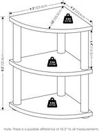 Furinno Turn-N-Tube Kitchen Countertop Organizer, 3-Tier Corner Countertop Organizer Shelf, Corner Shelf, for Kitchen, Pantry, Organizers and Storage, Espresso