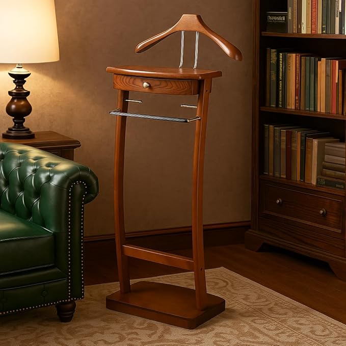 Proman Products Kingsman Valet Stand, Medium Walnut
