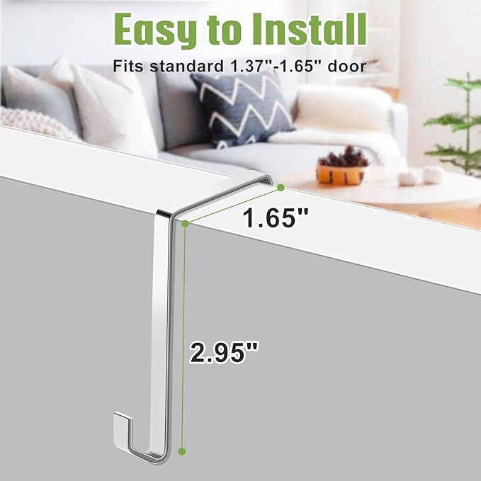 MISSLO 35 Clear Large Pockets Over The Door Shoe Organizer Sturdy Oxford Fabric Hanging Shoe Rack Closet Shoe Holder Hanger, Grey