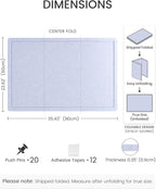 Fluxynara Bulletin Board,35.4" x 23.6" Cork Board Alternative with 12 Safe Removable Adhesive Tabs, Foldable Felt Pin Board for Home Office, Classroom, Bedroom,Entryway for Walls—Soft Periwinkle