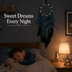 Dream Catchers Luminous Dream Catcher for Boys Girls Kids Bedroom Handmade Feather Decor Wall Hanging Gift