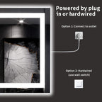 LOAAO 60X30 LED Bathroom Mirror with Lights, Anti-Fog, Dimmable, Backlit + Front Lit, Lighted Bathroom Vanity Mirror for Wall, Memory Function, Tempered Glass, ETL Listed