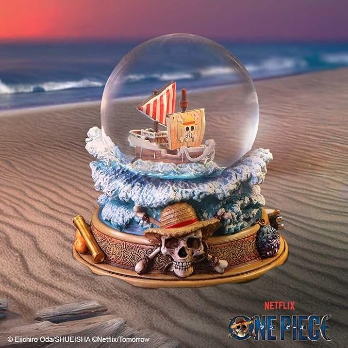 Nemesis Now One Piece Going Merry Snow Globe – Official Anime Collectible with Detailed Ship Base and Glitter Water Dome – Resin Display Ornament