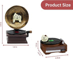 RAQWI Cat Vintage Phonograph and Record Player Figurine Suitble for Office, Home Decoration Perfect for Cat Lovers