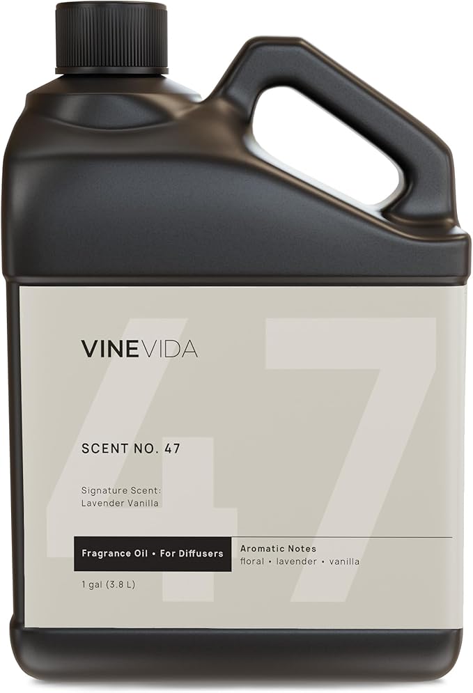 VINEVIDA [128 Fl Oz] Lavender Vanilla Fragrance Oil for Cold Air Diffusers, Essential Oils for Diffuser Oil Refill & Air Freshener Room Spray