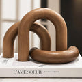 Wooden Arch Decor Set of 3 - Shelf Decor Aesthetic for Coffee Tables, Consoles, Bookcases, & Entryways - Scandinavian & Japandi Home Decor Accents - Wood Decorative Objects