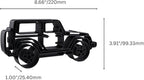 Jeep Wrangler Sculpture - Minimalist Decorative Accent for Off - Road Enthusiasts & Modern Home Decor | Collectible Design (Jeep Wrangler 2 Door Side View Matte Black)