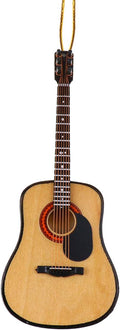 Wooden String Miniature Guitar Hanging Ornament Mini Musical Instrument Replica Holiday Tree Home Decoration Display Ornament (5.12" Acoustic Guitar)