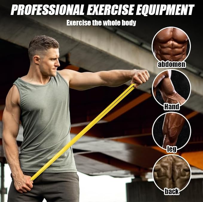 Resistance Bands for Working Out, Pull Up Assistance Bands Set for Men & Women,Latex Workout Bands, Eexercise Bands Resistance for Body Stretching,Muscle Training and Physical Therapy (5pcs)